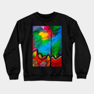 Color Rectro Tree Crewneck Sweatshirt